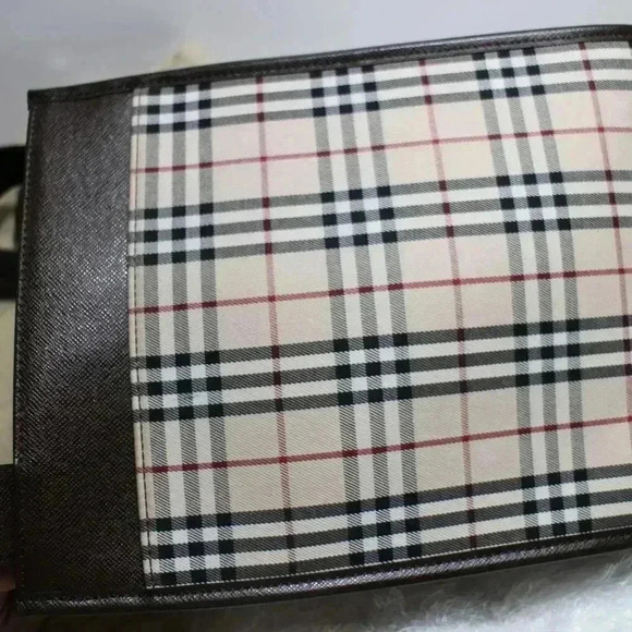 Brown Burberry House Check Canvas Crossbody Bag - Picture 12 of 16